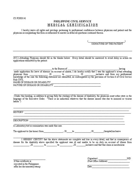 csc medical certificate|csc form 41 deped.